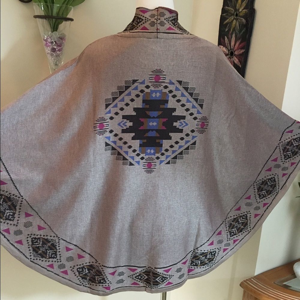 Grey & Mauve Southwestern Flutter Cardigan - image 4